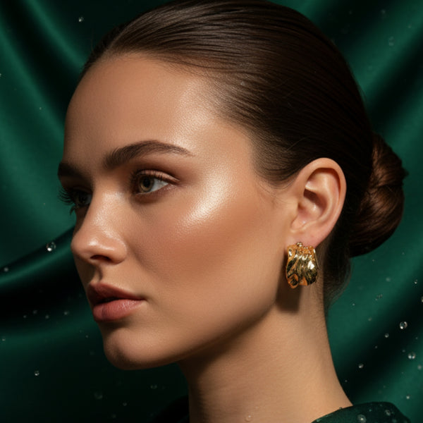 Luxe Ripple Hoops Earrings