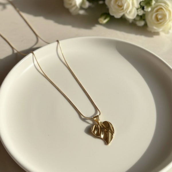 Gold Leaf Heart Necklace