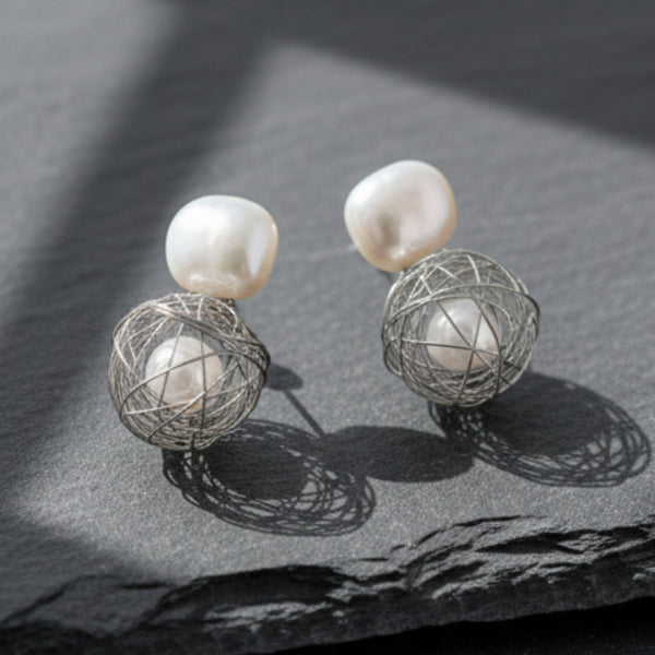 Wire Ball Earrings
