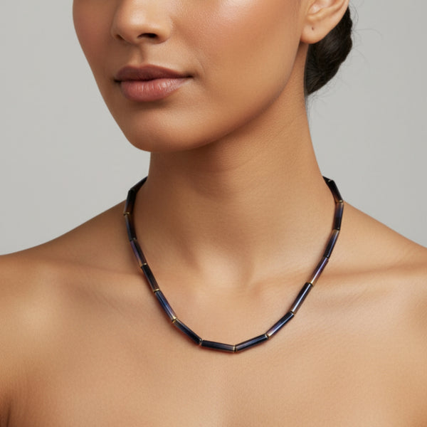 Sleek Tube Bead Necklace